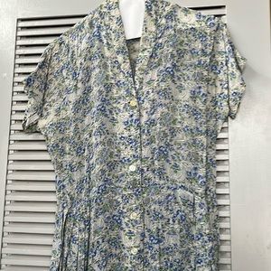 A 1950s summer shirt style dress super light